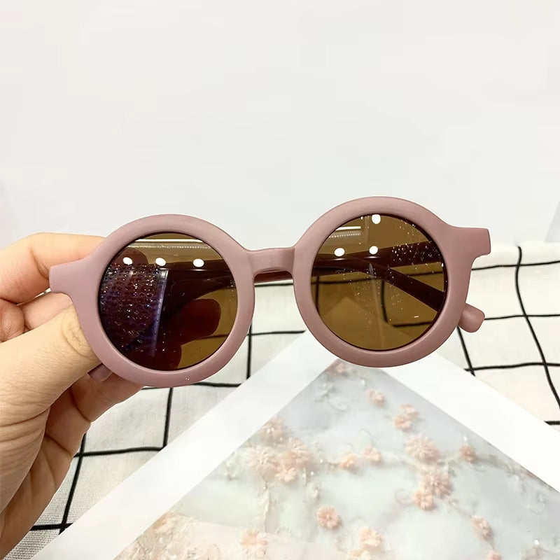 Korean Cute round Sunglasses for Kids Girls Boys Children'S Sun Glasses UV400 Protection De Sol Gafas