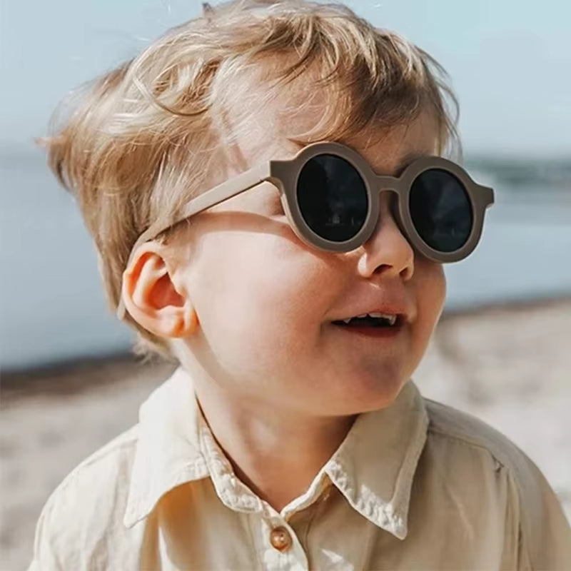 Korean Cute round Sunglasses for Kids Girls Boys Children'S Sun Glasses UV400 Protection De Sol Gafas