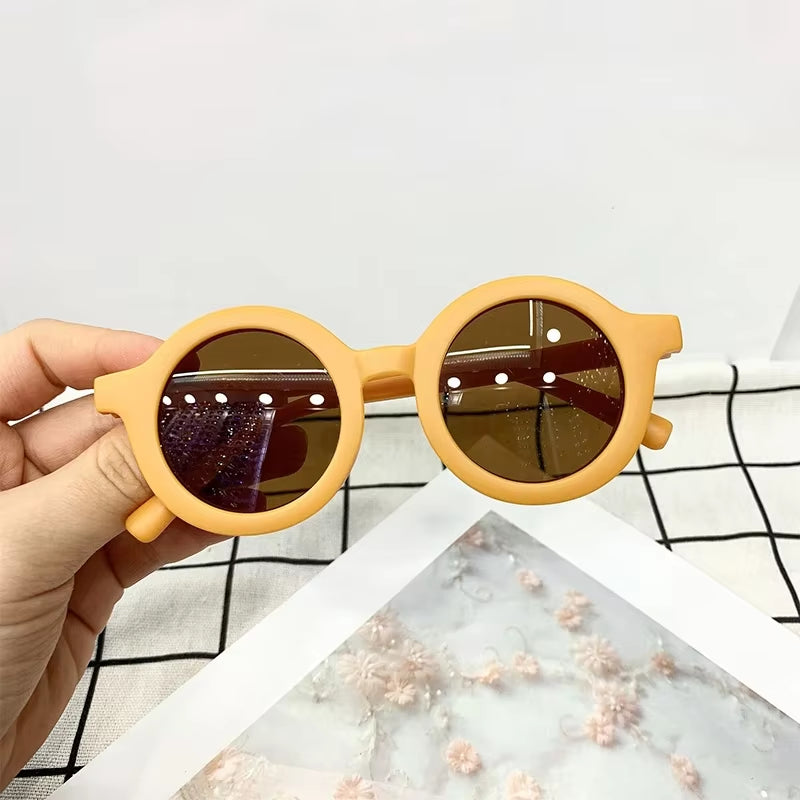 Korean Cute round Sunglasses for Kids Girls Boys Children'S Sun Glasses UV400 Protection De Sol Gafas