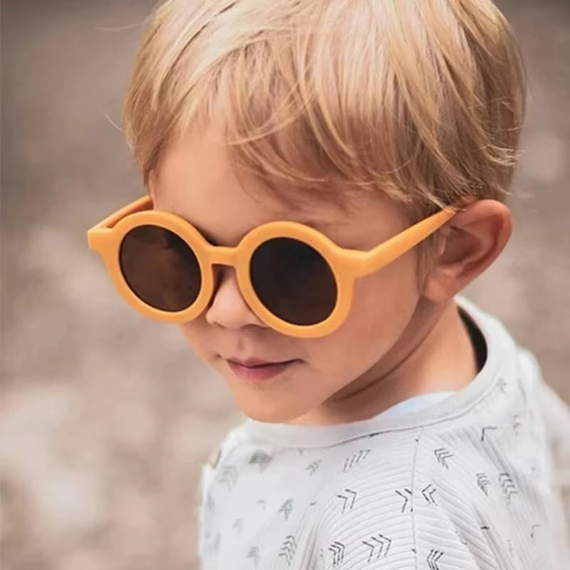 Korean Cute round Sunglasses for Kids Girls Boys Children'S Sun Glasses UV400 Protection De Sol Gafas