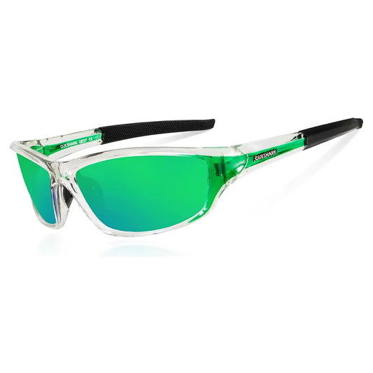 Queshark Polarized Fishing Sunglasses Women Men Sports TR90 Transparent Frame Running Hiking Cycling Driving Glasses Eyewear