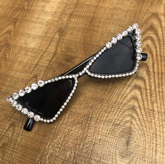 Baby Cat Eye Sunglasses Kids Diamond Crystal Sun Glasses UV400 Summer Shades Black Red Small Eyewear Luxury Gafas De