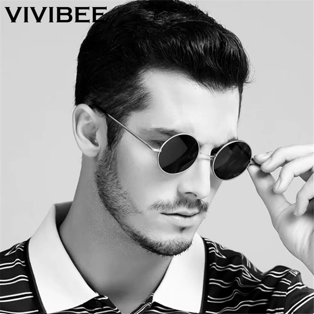 Classic Polarized round Metal Sunglasses Casual Sun Glasses for Women Retro UV400 Men Black Shades 2025 Trend Eyewear