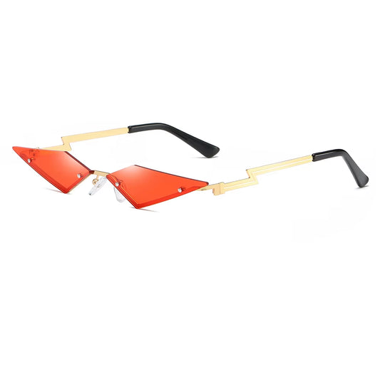 Diamond Shape Rimless True Film Sun Glasses Gafas UV400 Trending Narrow Eyewear Streetwear Okulary Sunglasses Women Oculos