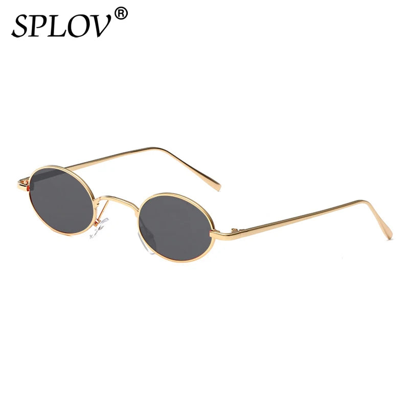 Vintage Oval Steampunk Sunglasses Men Women Brand Designer Small Metal Sun Glasses Retro Driving Glasses Oculos De Sol