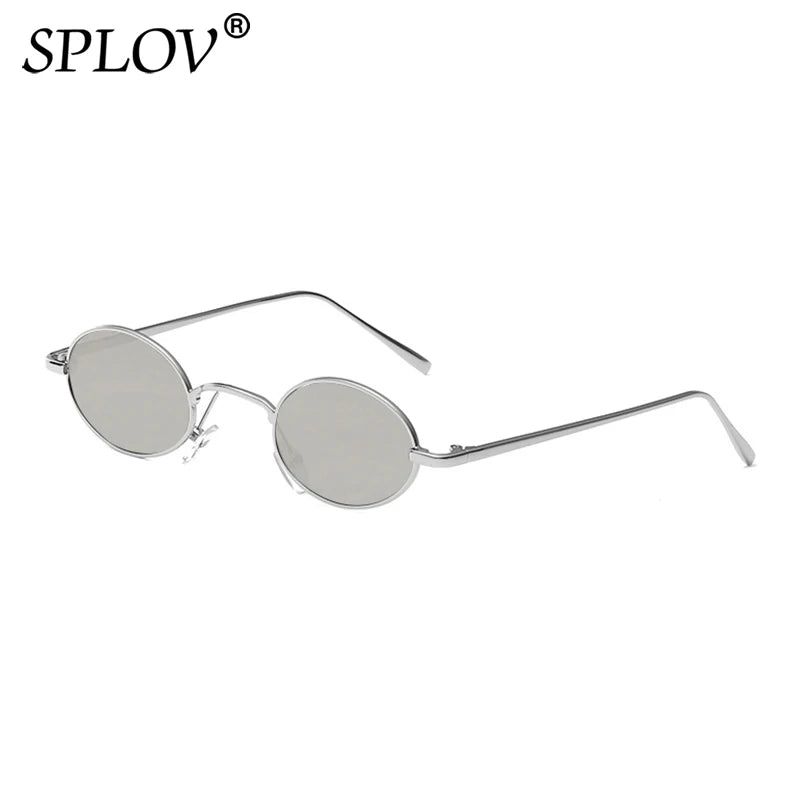 Vintage Oval Steampunk Sunglasses Men Women Brand Designer Small Metal Sun Glasses Retro Driving Glasses Oculos De Sol