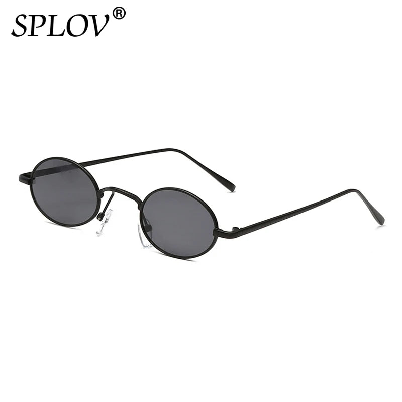 Vintage Oval Steampunk Sunglasses Men Women Brand Designer Small Metal Sun Glasses Retro Driving Glasses Oculos De Sol