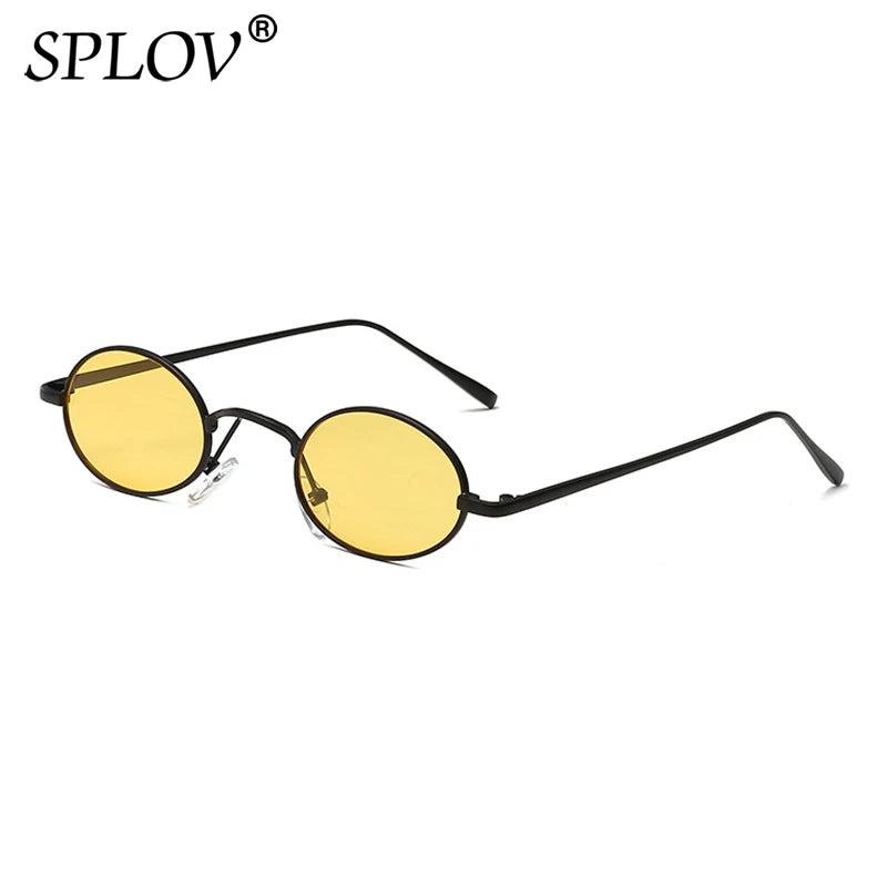 Vintage Oval Steampunk Sunglasses Men Women Brand Designer Small Metal Sun Glasses Retro Driving Glasses Oculos De Sol