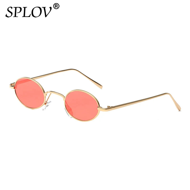 Vintage Oval Steampunk Sunglasses Men Women Brand Designer Small Metal Sun Glasses Retro Driving Glasses Oculos De Sol