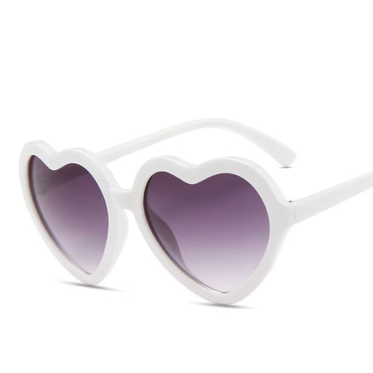 New Cartoon Lovely Sunglasses Flash Crystal Heart Shape Frame Girls Sun Glasses round Street Beat Eyeglasses