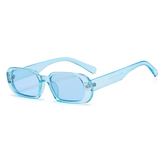 New Fashion Wide Frame Small Rectangle Sunglasses Female Shades Vintage Eyewear UV400 Candy Color Cycling Girls Boys Sun Glasses
