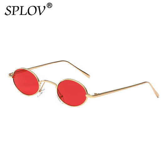 Vintage Oval Steampunk Sunglasses Men Women Brand Designer Small Metal Sun Glasses Retro Driving Glasses Oculos De Sol